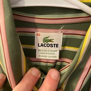 Lacoste Button Down Dress Shirt Mens Sz40